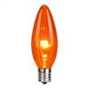 G32 LED Orange Glass Trans E17 Bulb 25Bx