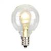 G40 LED WmWht Glass Transp E12 Bulb 25Bx