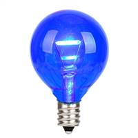 G40 LED Blue Glass Transp E12 Bulb 25Bx