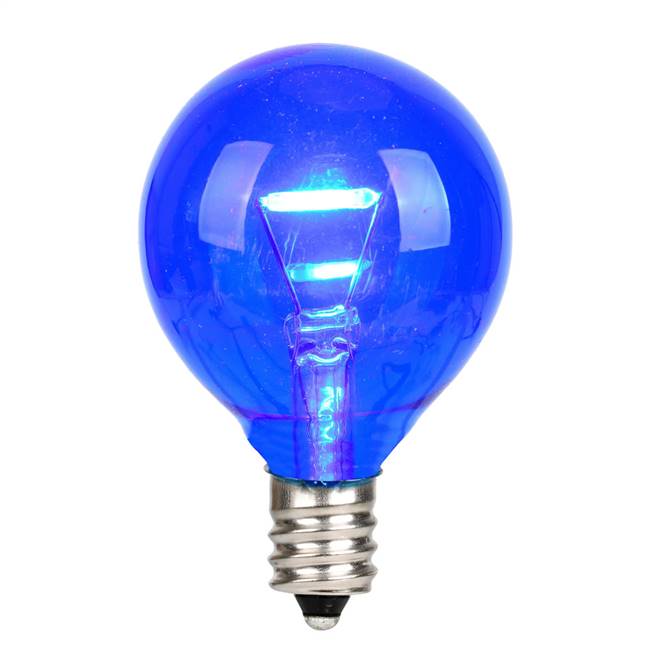 G40 LED Blue Glass Transp E12 Bulb 25Bx