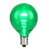 G40 LED Green Glass Transp E12 Bulb 25Bx