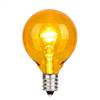 G40 LED Yellow Glass Trans E12 Bulb 25Bx