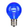 G40 LED Blue Glass Transp E17 Bulb 25Bx