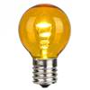 G40 LED Yellow Glass Trans E17 Bulb 25Bx