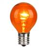 G40 LED Orange Glass Trans E17 Bulb 25Bx