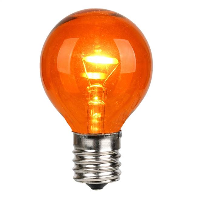 G40 LED Orange Glass Trans E17 Bulb 25Bx