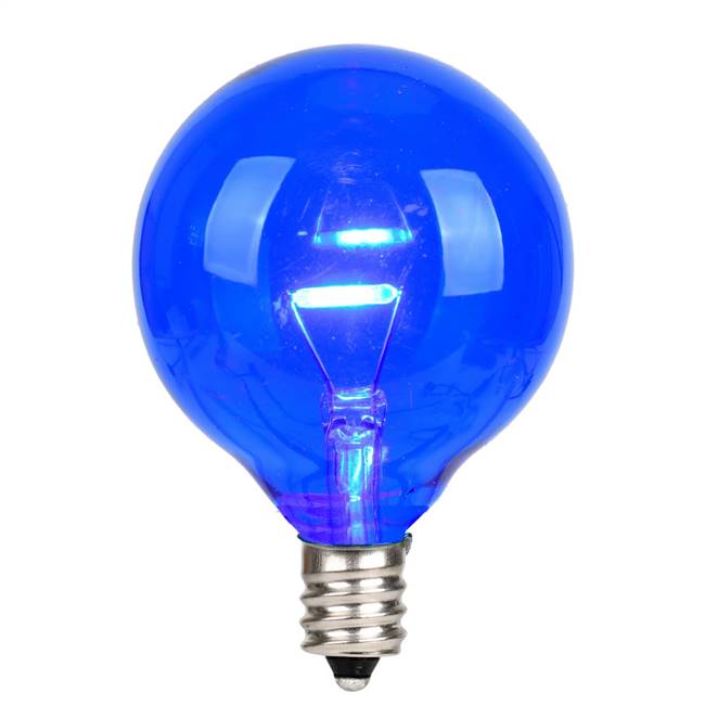 G50 LED Blue Glass Transp E12 Bulb 25Bx