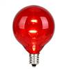 G50 LED Red Glass Transp E12 Bulb 25Bx