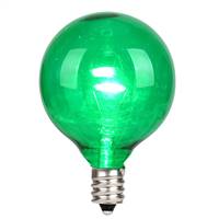 G50 LED Green Glass Transp E12 Bulb 25Bx