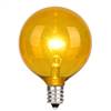 G50 LED Yellow Glass Trans E12 Bulb 25Bx