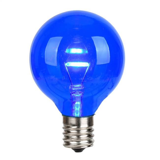 G50 LED Blue Glass Transp E17 Bulb 25Bx