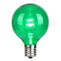 G50 LED Green Glass Transp E17 Bulb 25Bx