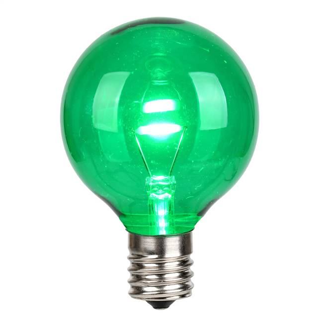 G50 LED Green Glass Transp E17 Bulb 25Bx