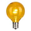 G50 LED Yellow Glass Trans E17 Bulb 25Bx