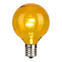 G50 LED Yellow Glass Trans E17 Bulb 25Bx