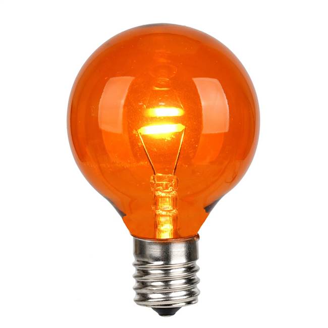 G50 LED Orange Glass Trans E17 Bulb 25Bx