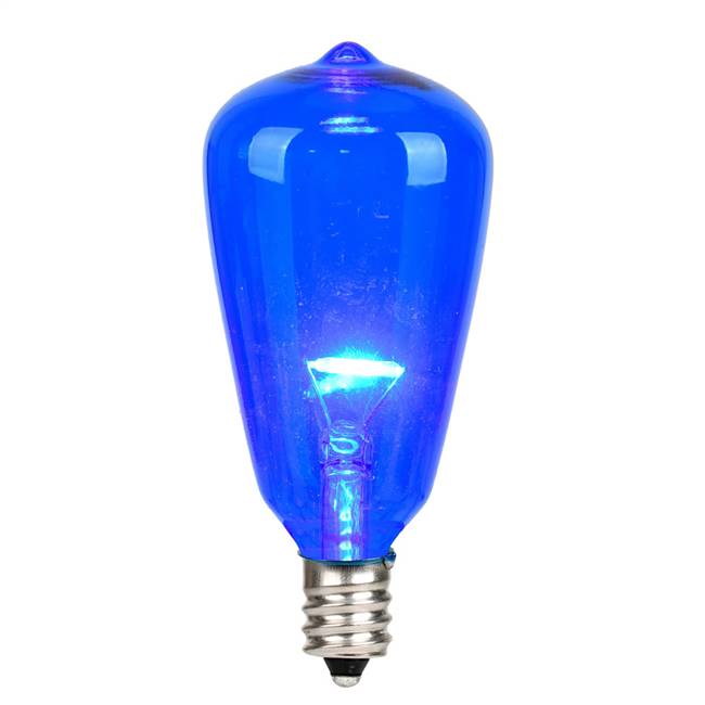 ST38 LED Blue Glass Transp E12 Bulb 25Bx