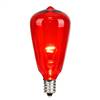 ST38 LED Red Glass Transp E12 Bulb 25Bx