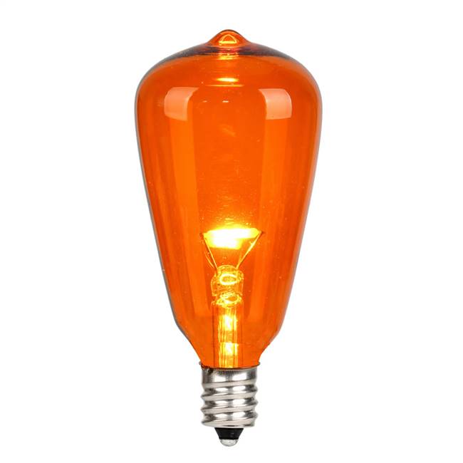 ST38 LED Orange Glass Trans E12 Bulb 25B