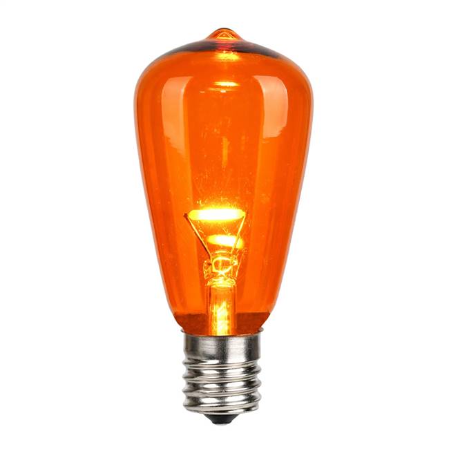 ST38 LED Orange Glass Trans E17 Bulb 25B
