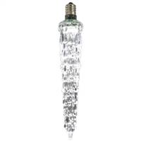 5" LED Cool Wht Icicle Bulb E12 .96W