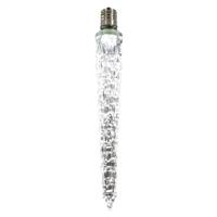 7" LEDCool Wht Falling Icicle Bulb E12