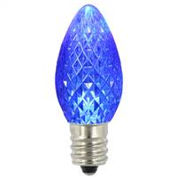 C7 Faceted LED Blue Twinkle Bulb