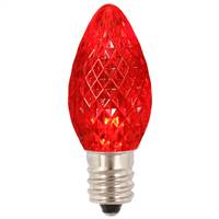 C7 Faceted LED Red Twinkle Bulb