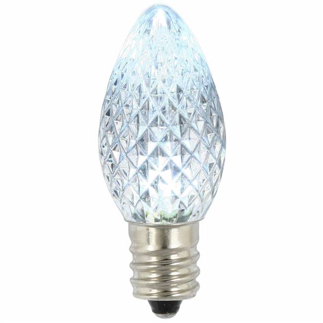 C7 Faceted LED Cool White Twinkle Bulb