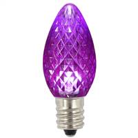 C7 Faceted LED Purple Twinkle Bulb
