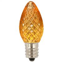 C7 Faceted LED Yellow Twinkle Bulb