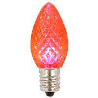 C7 Faceted LED Pink Twinkle Bulb