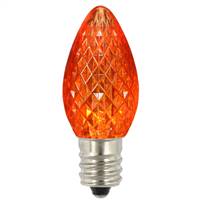 C7 Faceted LED Orange Bulb .96W