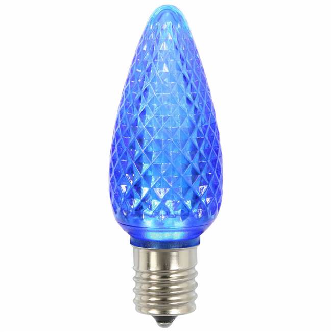 C9 Faceted LED Blue Bulb .96W