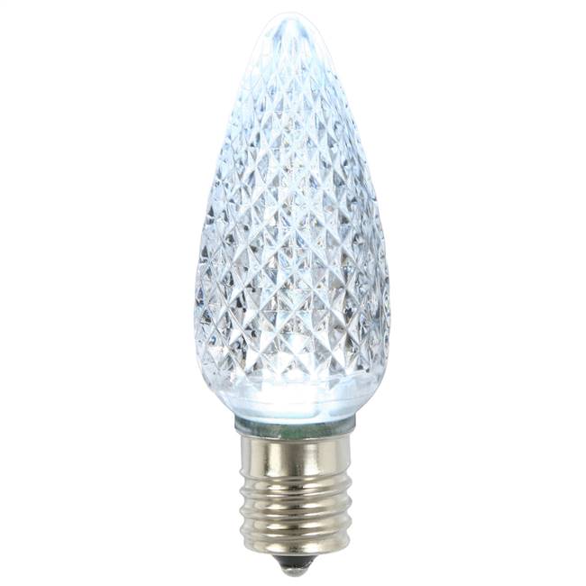 C9 Faceted LED Cool White Bulb .96W