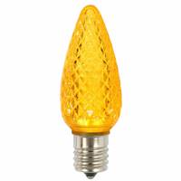 C9 Faceted LED Yellow Bulb .96W