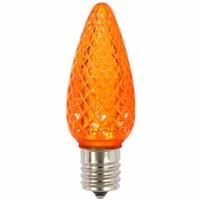 C9 Faceted LED Orange Bulb .96W