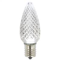 C9 Faceted LED Pure White Bulb .96W