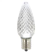 C9 Faceted LED Pure White Bulb .96W