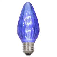 F15 Blue Plastic LEDFlame E26 Bulb .96W