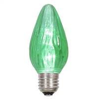 F15 Green Plastic LEDFlame E26 .96W 25/B