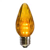 F15 Gold Plastic LED Flame Bulb 25/Box
