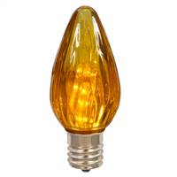 F15 Amber Plastic LED Flame Bulb 25/Box