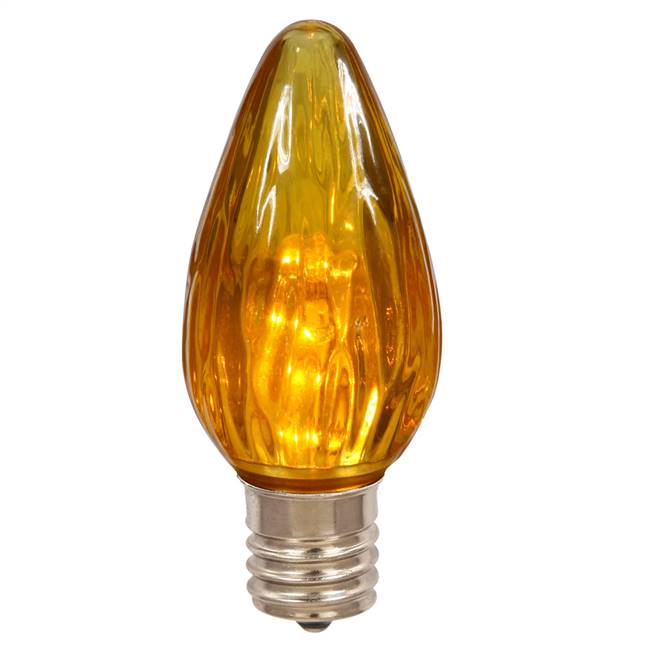 F15 Amber Plastic LED Flame Bulb .96W