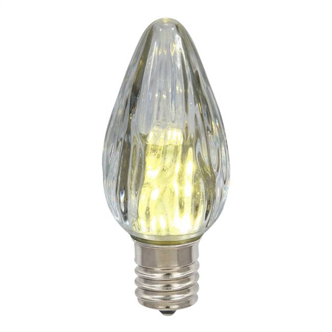 F15 Pure Wht Plastic LED Flame E26 .96W