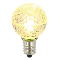G30 Faceted LED WmWht Bulb E12 .38W