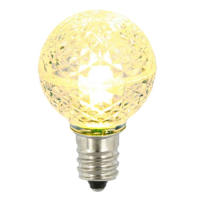 G30 Faceted LED WmWht Bulb E12 .38W