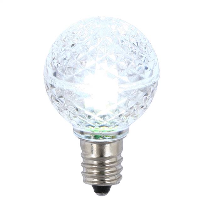 G30 Faceted LED Cool Wht Bulb E12 .38W