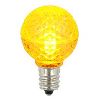 G30 Faceted LED Yellow Bulb E12 .38W
