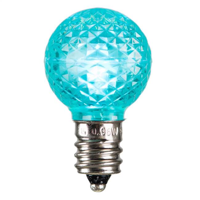 G30 Faceted LED Teal Bulb E12 .38W